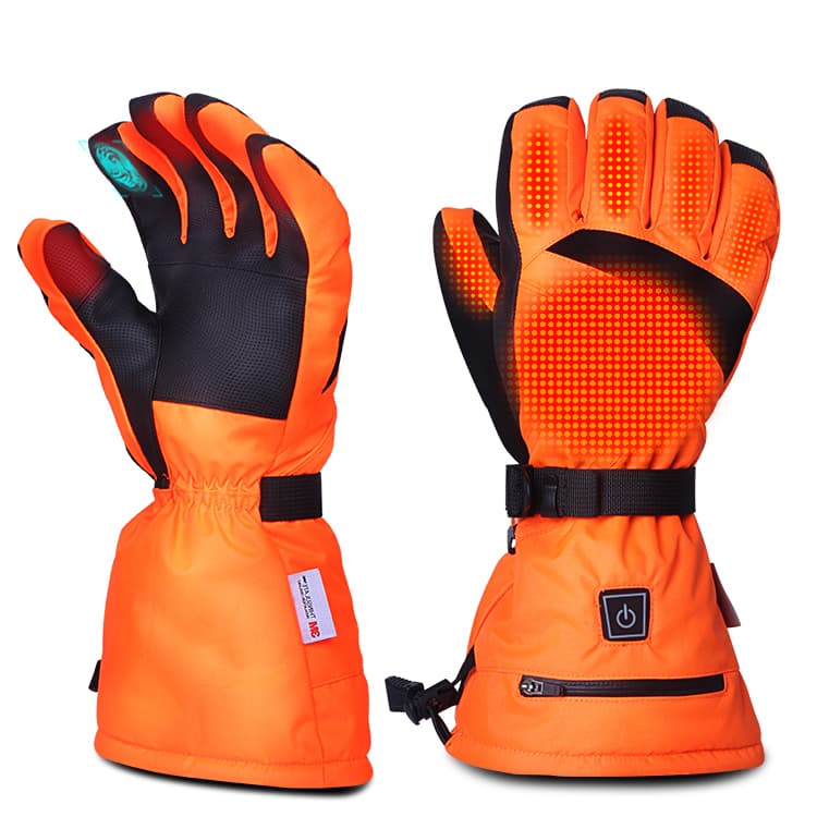 Heated gloves for work 7.4V battery construction