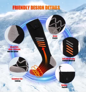 Heated socks made in Vietnam - supply chain OEM manufacturing line for hiking and camping outdoor use